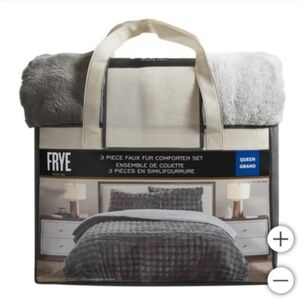 FRYE 3-piece Faux Fur Comforter Set, New King
